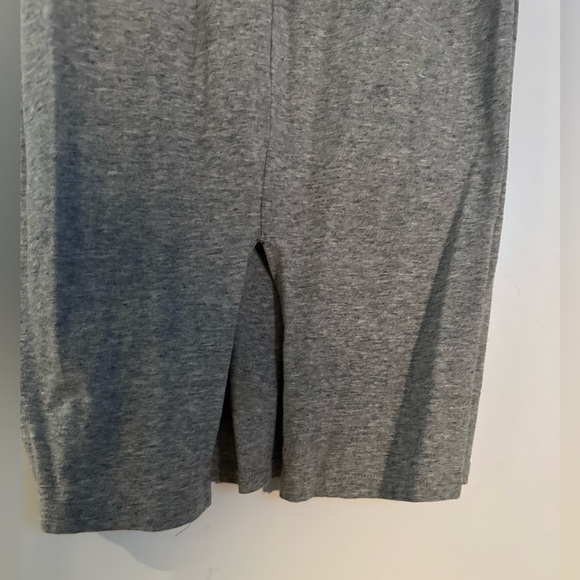 Grey midi cotton and spandex tank dress - Picture 3 of 6